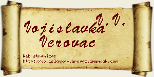 Vojislavka Verovac vizit kartica